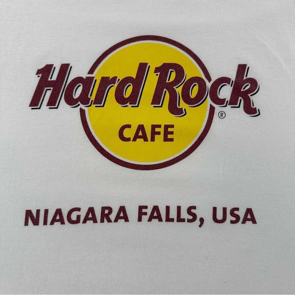 Hard Rock Cafe Logo Niagara Falls White Tee The Original Tee Sz M 100% Cotton - Picture 2 of 6